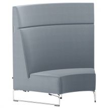 Chauffeuse D'angle Haut Dossier Loggia Tissu M1 Gris Clair