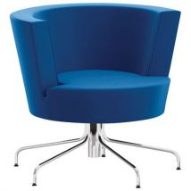 Fauteuil Pivotant Bas Dossier Loggia Tissu M1 Bleu
