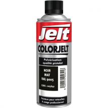 Jelt - Peinture aérosol Colorjelt Noir Mat RAL 9005 - 400 mL - Séchage rapide 30 min - Couvrant 2 m²