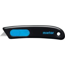 Martor - Couteau de sécurité Secunorm Smartcut - Lame rétractable 12mm - Noir - Coupe précise et sûre