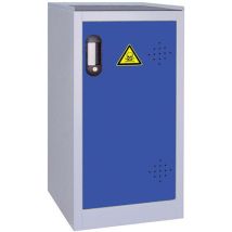 Trionyx - Armoire de sécurité comptoir 1 porte 2 bacs de rétention - 80L - Gris/Bleu - Stockage produits dangereux