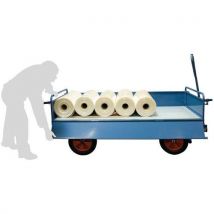 Chariot Fimm 1000kg 2500x1200mm Côtés Tôle Roues Pneumatique