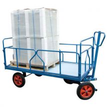 Chariot Fimm 1000kg 1600x800mm Côtés Tube Roues Pneumatiques
