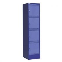 Armoire 4 Casiers Électriques Bleu Foncé/ Bleu Clair