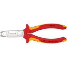 Knipex - Pince à dégainer et dénuder bi-matière - Chromée isolée 1000V - 165mm - Coupe 2.2-3.2mm