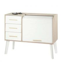 Console Rangement Arès L110xp44xh88 Chêne/blanc