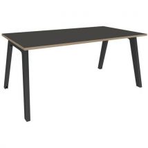 Bureau Simple Face L180xp80 Carbone/chêne Clair/carbone