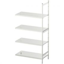 Hupfer - Kit d'extension rayonnage médical inox Norme 5 - 1800x500x1000mm - 4 tablettes 150kg - Éco-responsable