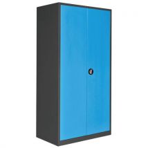 Armoire Haute 1250 X 580 X Ht 1950 Anthracite/ Bleu 5012