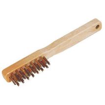 Taliaplast - Brosse métallique bougie 3 rangs acier laitonné - Usage finition - Outil à main léger