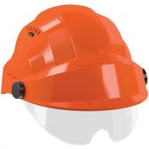 Casque Avec Lunette Orizon - Orange - Visière Orange