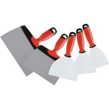 Taliaplast - Couteau à enduire inox - Lot de 5 - Lame Inox - Idéal Finition