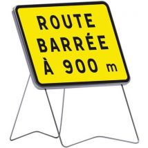 Panneau Kc1 Route Barrée À 900 M - C2 - 800x600mm