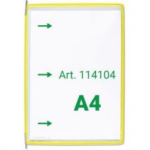 Poche À Pivots A4 - Portrait - Latérale - Jaune