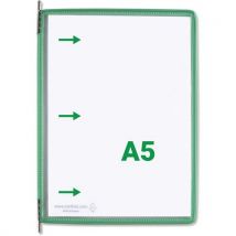 Lot de 10 - Poche À Pivots Tarifold - A5 - Portrait - Latérale - Vert