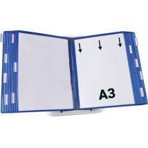 Pupitre D'affichage Métal Tarifold - A3 - 20 Poches - Bleu