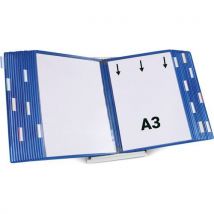 Pupitre D'affichage Métal Tarifold - A3 - 30 Poches - Bleu