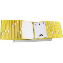 Pupitre D'affichage Métal Tarifold - A5 - 60 Poches - Jaune