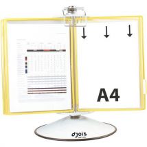 Support De Présentation Rotatif Métal A4 - 50 Poches - Jaune