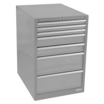 Meuble À 7 Tiroirs Aménageables Gris Clair/gris 7035