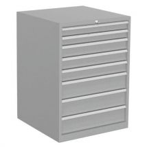 Meuble À 8 Tiroirs Aménageables Gris Clair/gris 7035