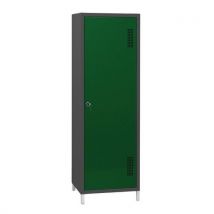 Armoire Penderie-rangement L600 Corps Anthracite Portes Vert 6029