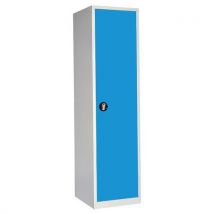 Armoire haute non équipée 500x500x1950 Gris clair/Bleu 5012 - Anjou Tolerie