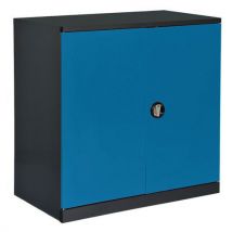 Armoire basse 2 portes - 1000x580xHt1000 Anthracite/Bleu - Anjou Tolerie