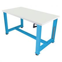 Etabli À Manivelle Stratifié 1750 X 750 X Ht 737/1037 Cm Bleu 5012