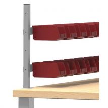 Rail support bac pour établi - 1750 mm Gris clair 7035 - Anjou Tolerie