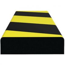 Pare-chocs Rectangle Arrêtes Arrondies - Noir Et Jaune