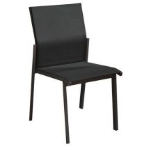 Chaise Empilable Delia Alu/tpep Graphite/noir