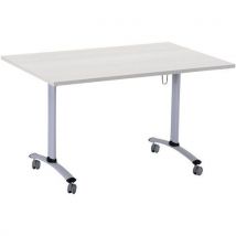 Table Pliante Axe Stratifiée 68x68 Cm Gris/alu