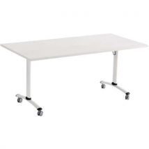 Table Pliante Axe Stratifiée 160x68 Cm Gris/blanc