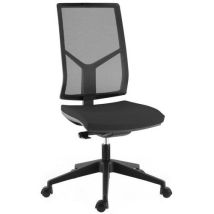 Sokoa - Fauteuil de bureau Inoa synchrone dossier résille Noir - Assise tissu Anthracite - Ergonomique et Confortable