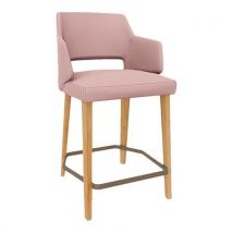 Fauteuil Lena C0712 Valencia Rose E24 + A27 Patins Feutre