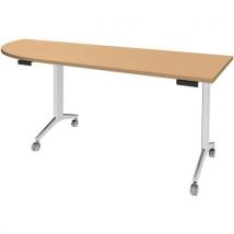 Table 200x80 Cm Angle Gauche Hêtre/pied Blanc