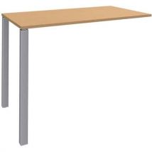 Table Haute 2 Pieds L140xh105xp60cm Hêtre/pied Alu