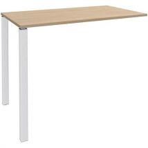 Table Haute 2 Pieds L120xh105xp60cm Chêne Clair/pied Blanc