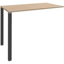 Table Haute 2 Pieds L120xh105xp60cm Chêne Clair/pied Carbone
