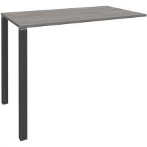 Table Haute 2 Pieds L120xh105xp60cm Chêne Gris/pied Carbonne