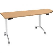 Table 200x80 Cm Angle Droit Hêtre/pied Blanc