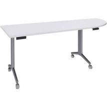 Table 200x80 Cm Angle Droit Blanc/pied Alu