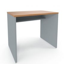 Bureau Viva Design Droit 90 X 76 X 60 Cm Hêtre / Gris