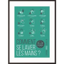 Cadre D'affichage Lavez-vous Les Mains 50x70 Cm- Paperflow