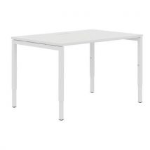 Bureau Droit 120 Cm Pieds U Ajustables Blanc/blanc Manutan