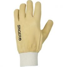 Gants De Manutention De Jardinage Avec Bord Côte En Beige De Taille 10