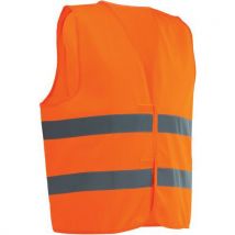 Gilet Haute Visibilité En Orange Avec 2 Bandes De Taille L - Unisexe