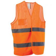 Gilet Haute Visibilité En Orange Maille Meshair Taille Xxl - Unisexe
