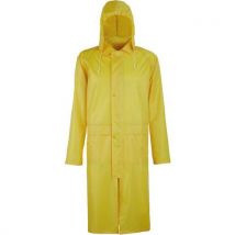 Manteau De Pluie Jaune À Capuche En Pvc De Taille L